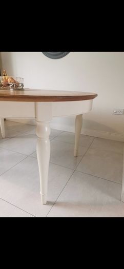 Hampstead Two Tone Dining Table Oak. Extendable