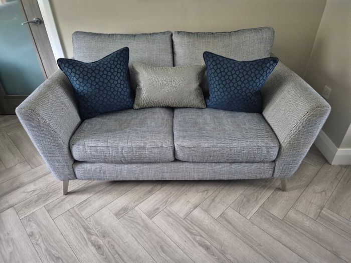 Libby Grey fabric 3+2 seater sofa