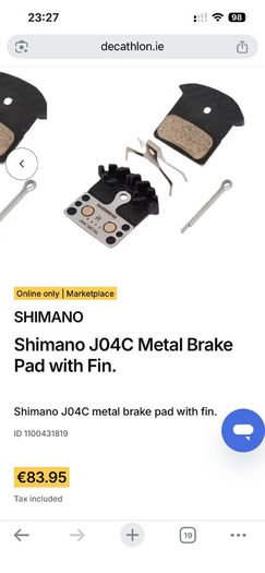 Shimano Disc Brake Pads J04C (Brand New)