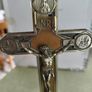 Rare find Crucifix of Lourdes, Art Deco period from the 1920s Materials: Metal Image 8