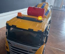 Bruder cement truck and regular truck