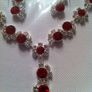 Two sets of bling bling necklaces & matching drop earrings Image 2