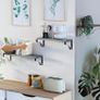 Floating Shelves Wall Mounted Shelf, Gray Paulownia Wood Wall Shelves, Wooden Shelves Set of 3 for Bedroom, Bathroom, Living Room, Kitchen, Home Office, Laundry room (FREE POSTAGE) Image 5