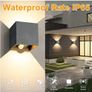 Designer 4 pack LED Outdoor Wall Lights, LEDMO, Motion Sensor,  Led IP65 Waterproof outdoor wall light with adjustable beam 6000K - Light Grey Image 4