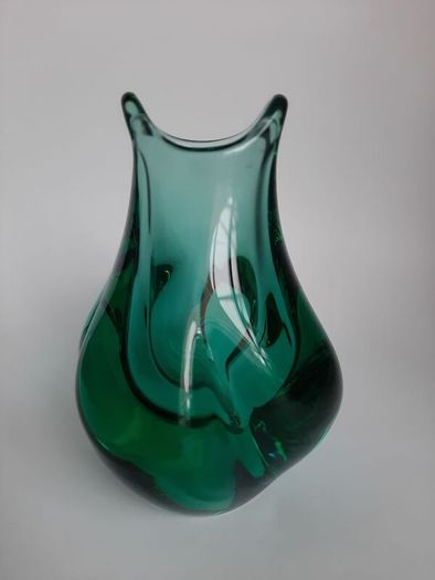 Vintage  czechoslovakian glass vase Miroslav Klinger 1960/1970 midcentury ; Czech Rep