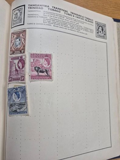 stamp album with stamps of the world