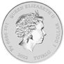 2022 Tuvalu 1 Dollar 1 oz Silver Bullion Coin - James Bond 007 Gun Logo Black Edition (In Capsule) Image 2