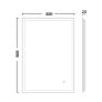 Rectangular LED Illuminated Mirror 800mm x 600mm Image 3