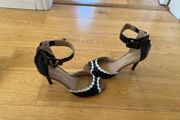 Black and white heels
