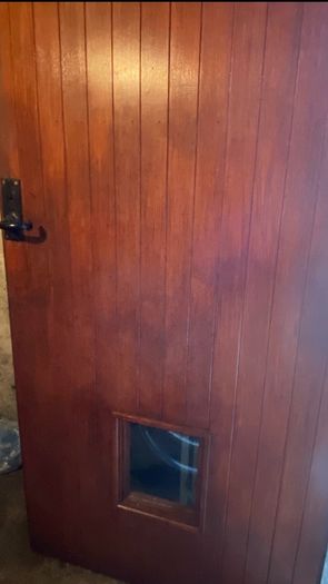 Wood door and frame