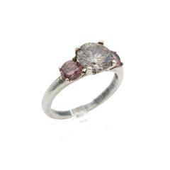 Vintage 925 Sterling Silver CZ Ring