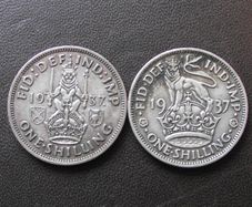 Great Britain. George VI. 2@Silver Shilling (1937)