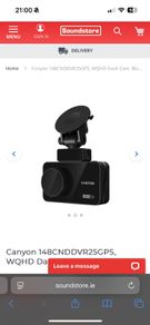 Canyon 148cnddvr25gps, Wqhd Dash Cam, Black