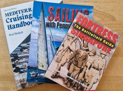 3-Book Non-Fiction Bundle: Sailing, Maritime & Military History (Singapore, Rod Heikell, Penny Whiting)