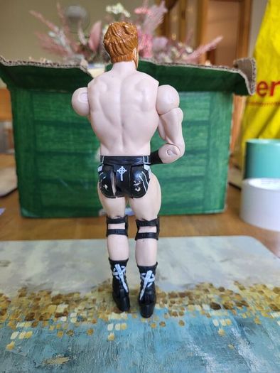 Sheamus wrestling action figure black trunks loose