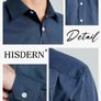 Brand New Men's Long Sleeve Business Shirt Regular Fit - Smoke Blue.  Size S. Image 4
