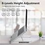 NEW SALE | Laptop Stand for Desk, Adjustable Laptop Riser ABS+Silicone Foldable Portable Laptop Holder, Ventilated Cooling Notebook Stand for 10-15.6 Inch Laptops,Tablet Image 4