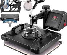 Heat Press 5 in 1 Heat Press Machine 38x30cm T-shirt Press Mug Printing Machine Multifuctional Heat Transfer Machine for T-shirt Mug Hat Plate Transfer Printer