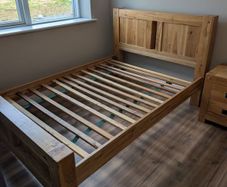 Solid Oak Double Bed