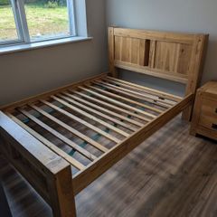 Solid Oak Double Bed