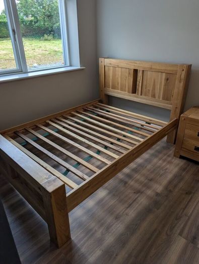 Solid Oak Double Bed