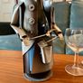 Barbeque Chef Quirky Metal Wine Bottle Holder Image 3