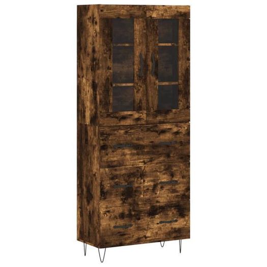 Highboard Smoked Oak 69.5x34x180 cm