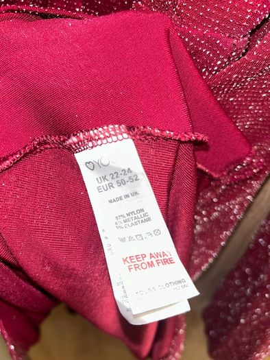 Red glitzy dress UK 22