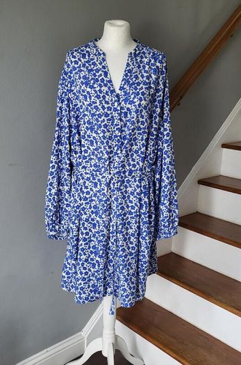 F&F blue & white dress, Size 18, BNWT