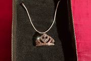 925 Sterling Silver Necklace &amp; White Metal Ring.