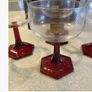 A bundle of Vintage Mid Century Luminarc Arcoroc Made in France Mid Century Cobalt Blue Stemmed Champagne Flute - glasses (6) Image 7