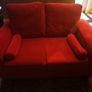 Red 3 piece sofa suite Image 2