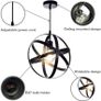 Black Industrial Ceiling Lights | Ceiling Light | Ceiling Light Fitting Round Pendant Lighting Ceiling | Retro Chandeliers Ceiling Light E27 Bulb For Living Room Hallway Kitchen Bedroom Lighting (FREE SHIPPING) Image 3