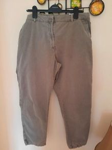 Green 100% Cotton Marks And Spencer Trousers UK 18