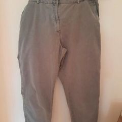 Green 100% Cotton Marks And Spencer Trousers UK 18