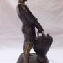 Giovanni De Martino (1870-1935) Street Boy 32cm, 4.7 kg - Patinated Bronze, Marble, Signed Image 8