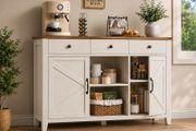 Vintage Kitchen Cabine, Sideboard with Drawers, Storage Cabinet with Doors, Adjustable Shelf, Country Style for Living Room, Kitchen