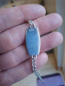Vintage Silver Identity Bracelet