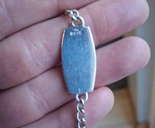 Vintage Silver Identity Bracelet