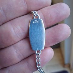 Vintage Silver Identity Bracelet