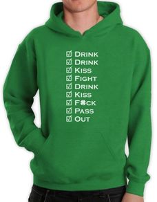 Drink Fight Pass out Hoodie great for stag parties