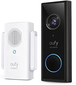 Video Doorbell Wireless 2K (Battery-Powered) with Chime, 2K HD, No Monthly Fee, On-Device AI for Human Detection, 2-Way Audio, 16GB Local Storage, Simple Self-Installation