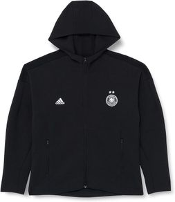 Adidas Womens Jacket Hooded Track Top Dfb Mv Fz W, HF3418, Black, Size L