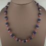 Antique Venetian Style Blue Feather Desgin & Venetian WhiteHeart Glass Beads Necklace Image 4