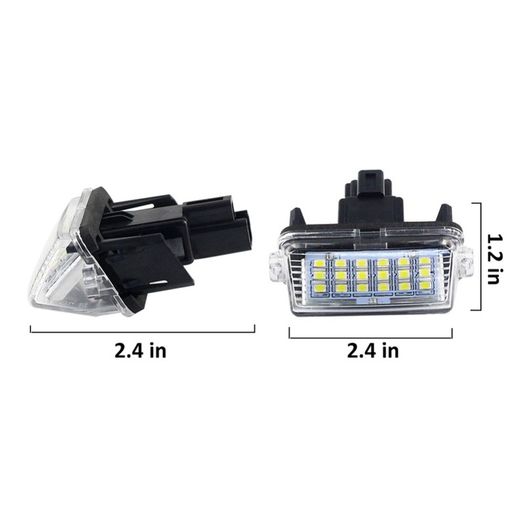 2 Pcs LED Number License Plate Light Lamp Super White Error Free For Toyota Avensis Camry Yaris For Peugeot Citroen 206