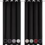 Blackout Curtains - Set of 2 Eyelet Curtains - Easy Installation, Maximum Protection, Black Out for Bed and Living Room Multiple Sizes/Colours Image 3