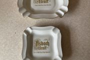 Vintage 2 Asbach Uralt Five Star Brandy Ashtrays