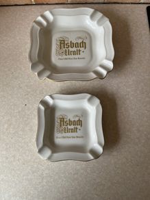 Vintage 2 Asbach Uralt Five Star Brandy Ashtrays