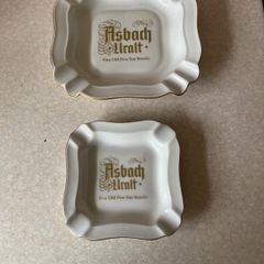 Vintage 2 Asbach Uralt Five Star Brandy Ashtrays