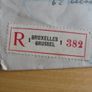 1936 Belgium Registered AirMail Envelope Image 3
